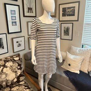 Splendid Navy and White Striped Short Sleeved Dress!
